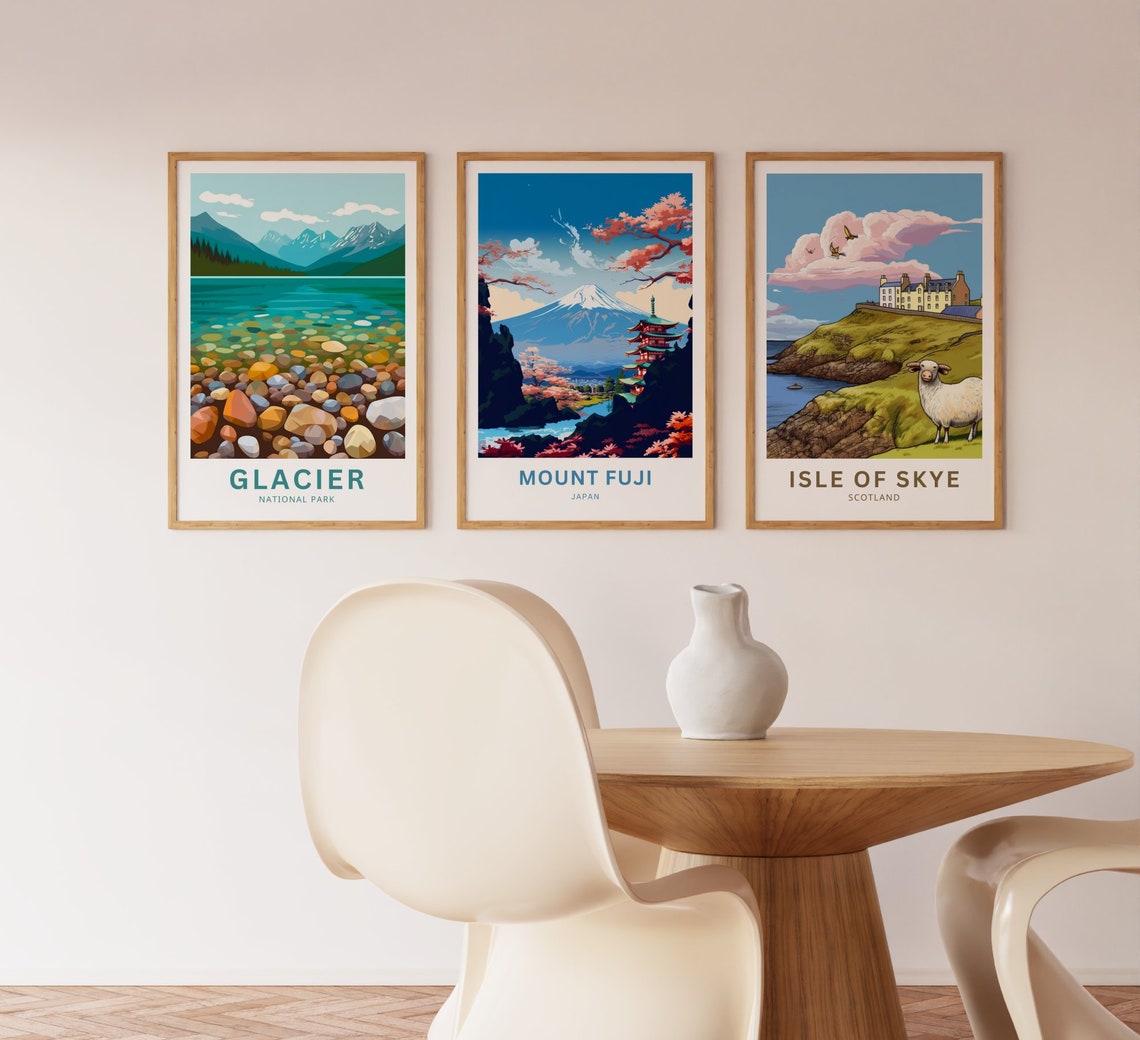 Mount Fuji Japan Cherry Blossom Pagoda Personalized Travel Poster - Image 3