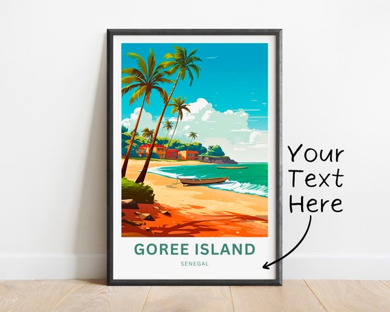 Personalized Goree Island Travel Print Goree Island Poster Senegal Wall Art Framed Present Gift Senegal Present