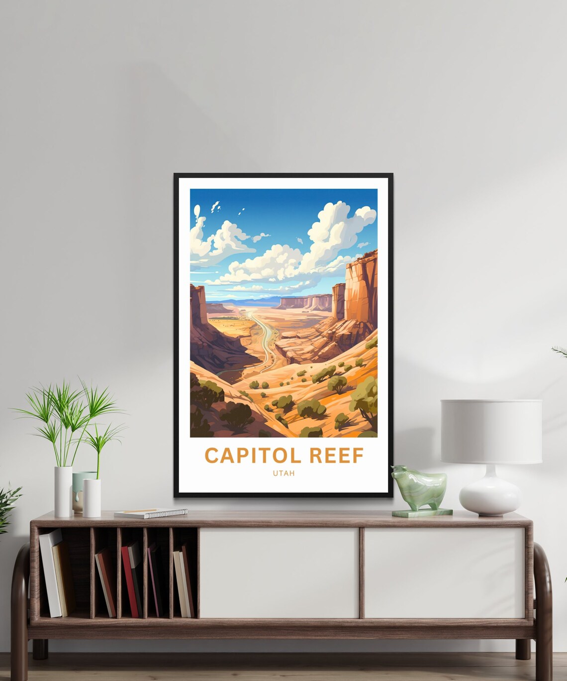 Capitol Reef Utah Desert Canyon Scenic Road Adventure Travel Poster - Image 2