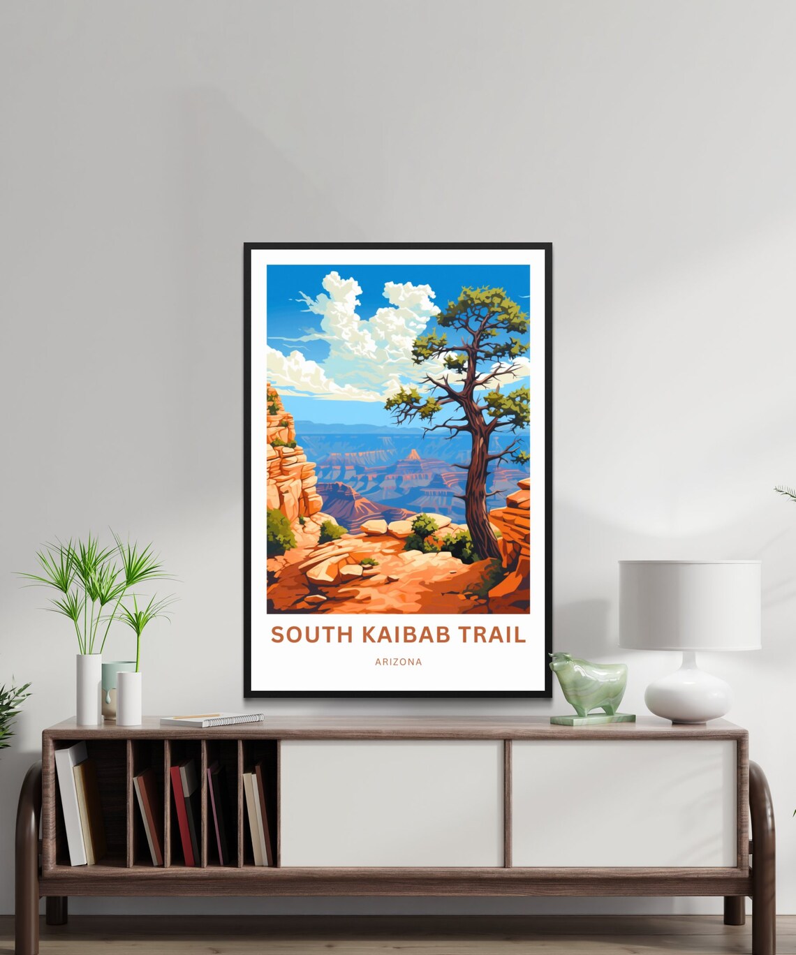 South Kaibab Trail Arizona Travel Poster Grand Canyon Rim Juniper Art - Image 2