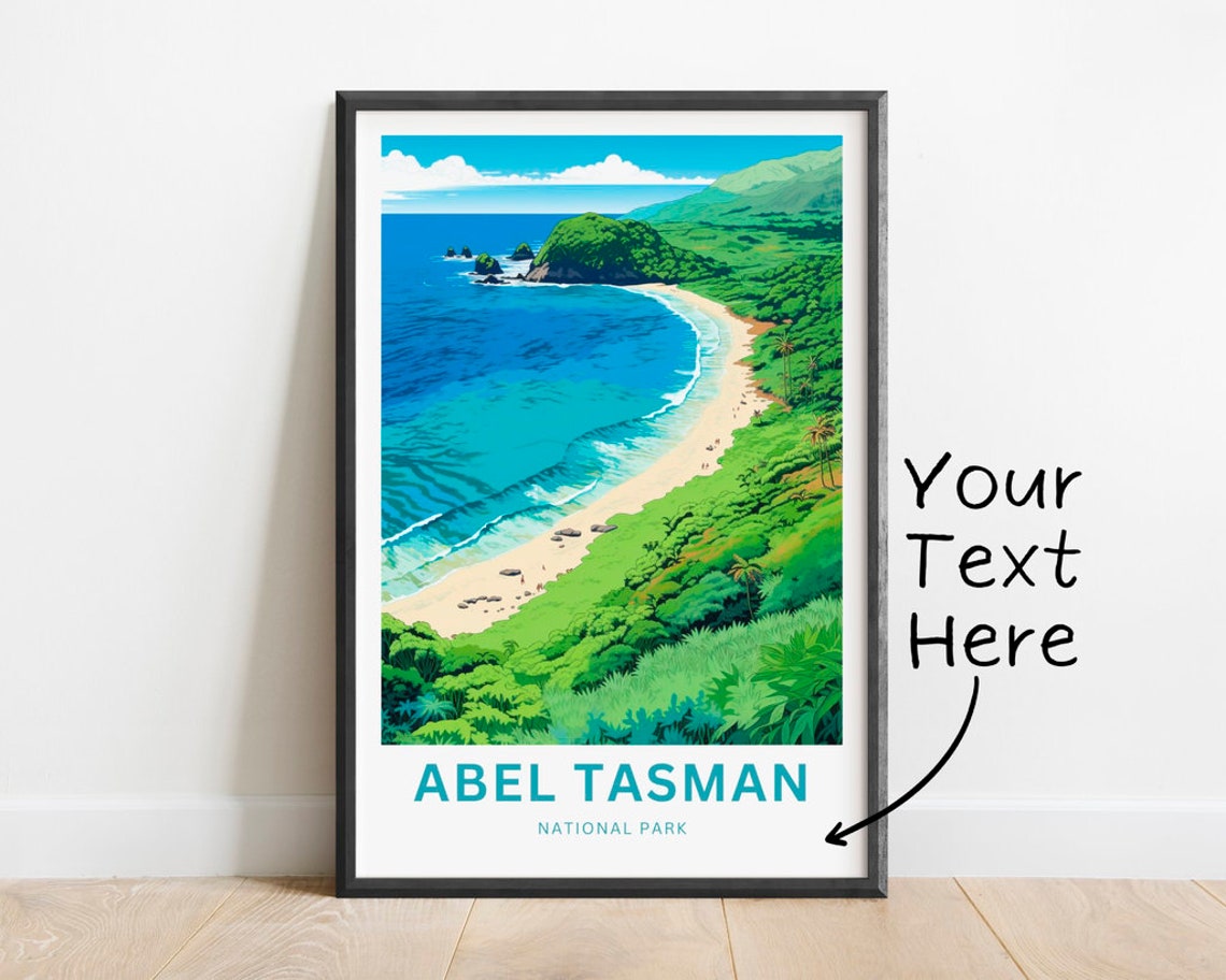 Personalized Abel Tasman National Park Coastal Travel Poster
