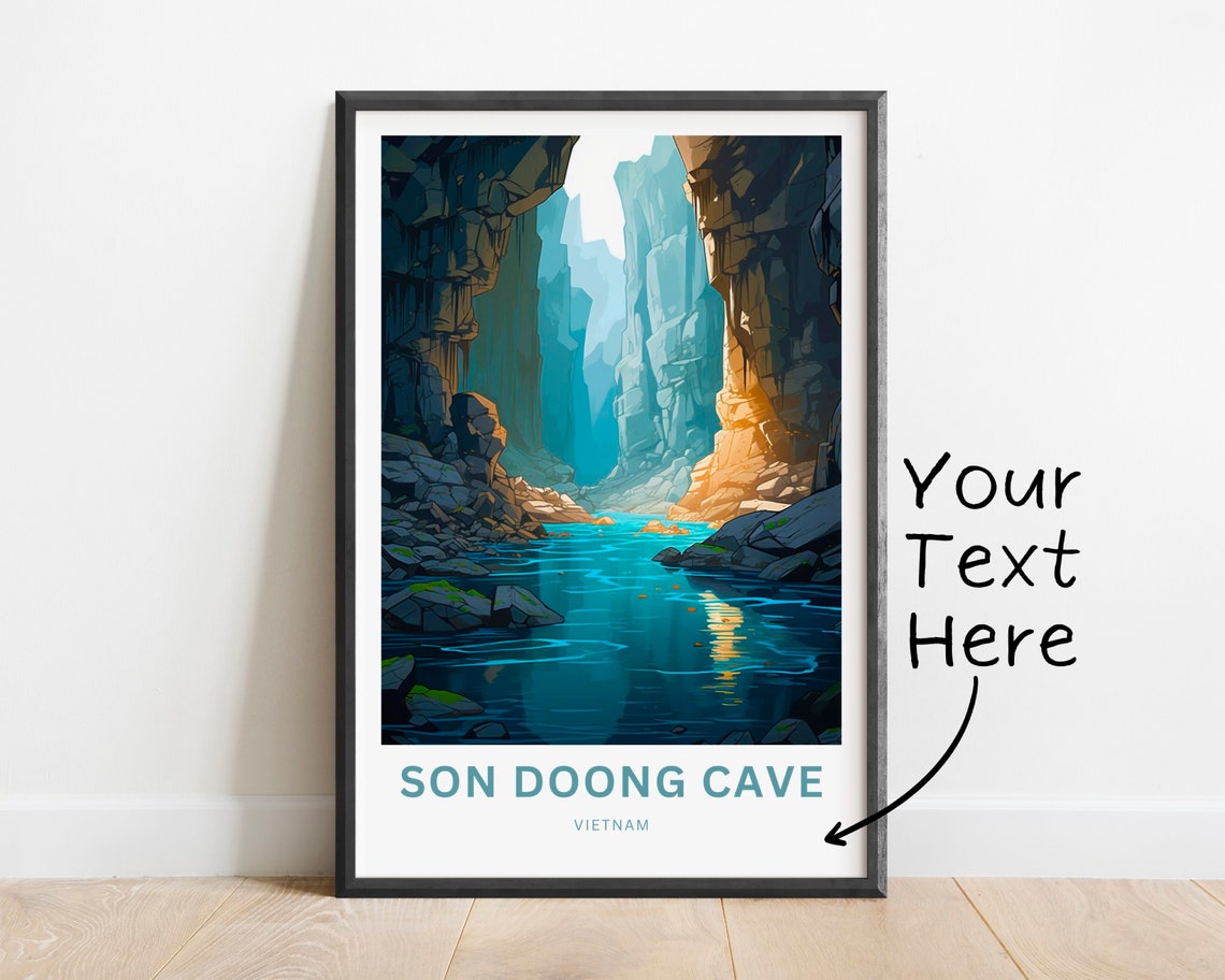 Son Doong Cave Vietnam Personalized Underground River Gorge Poster