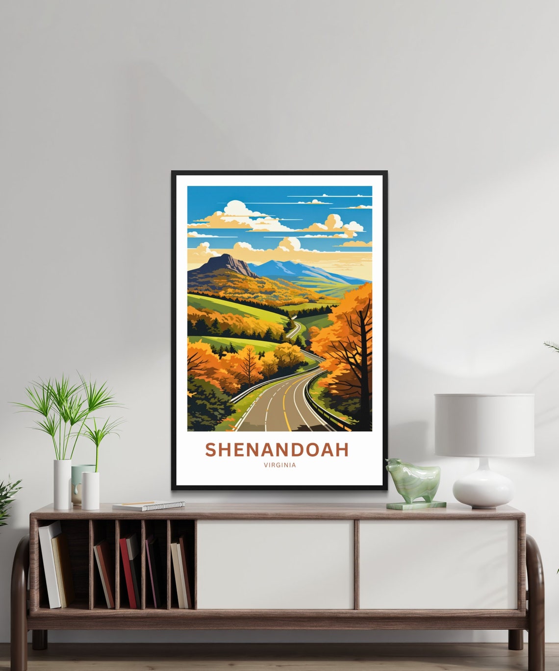 Shenandoah Virginia Personalized Autumn Hillside Drive Poster - Image 2