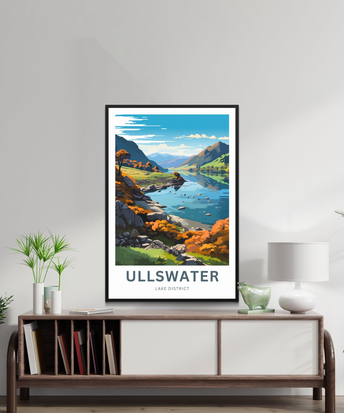 Personalized Ullswater Lake District Fell View Autumn Poster - Image 2