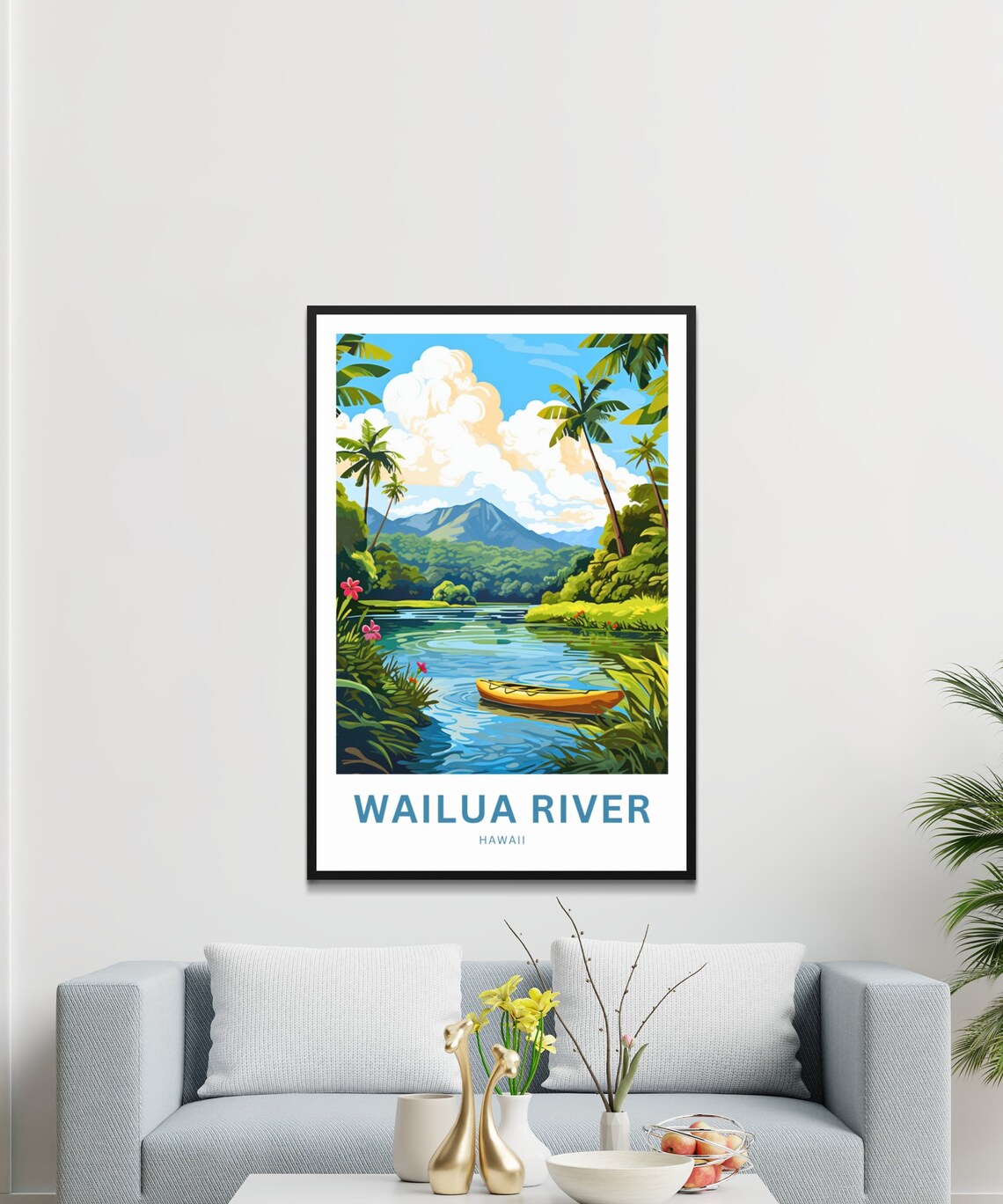 Wailua River Travel Poster, Hawaii Wall Art - Image 3