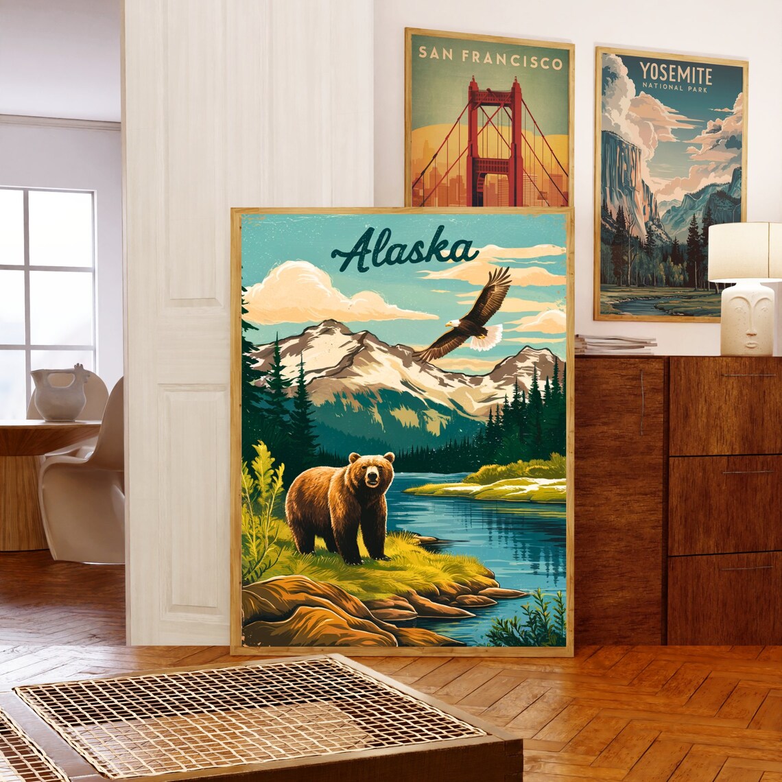Alaska Vintage Travel Poster, Alaska Art Print - Image 5