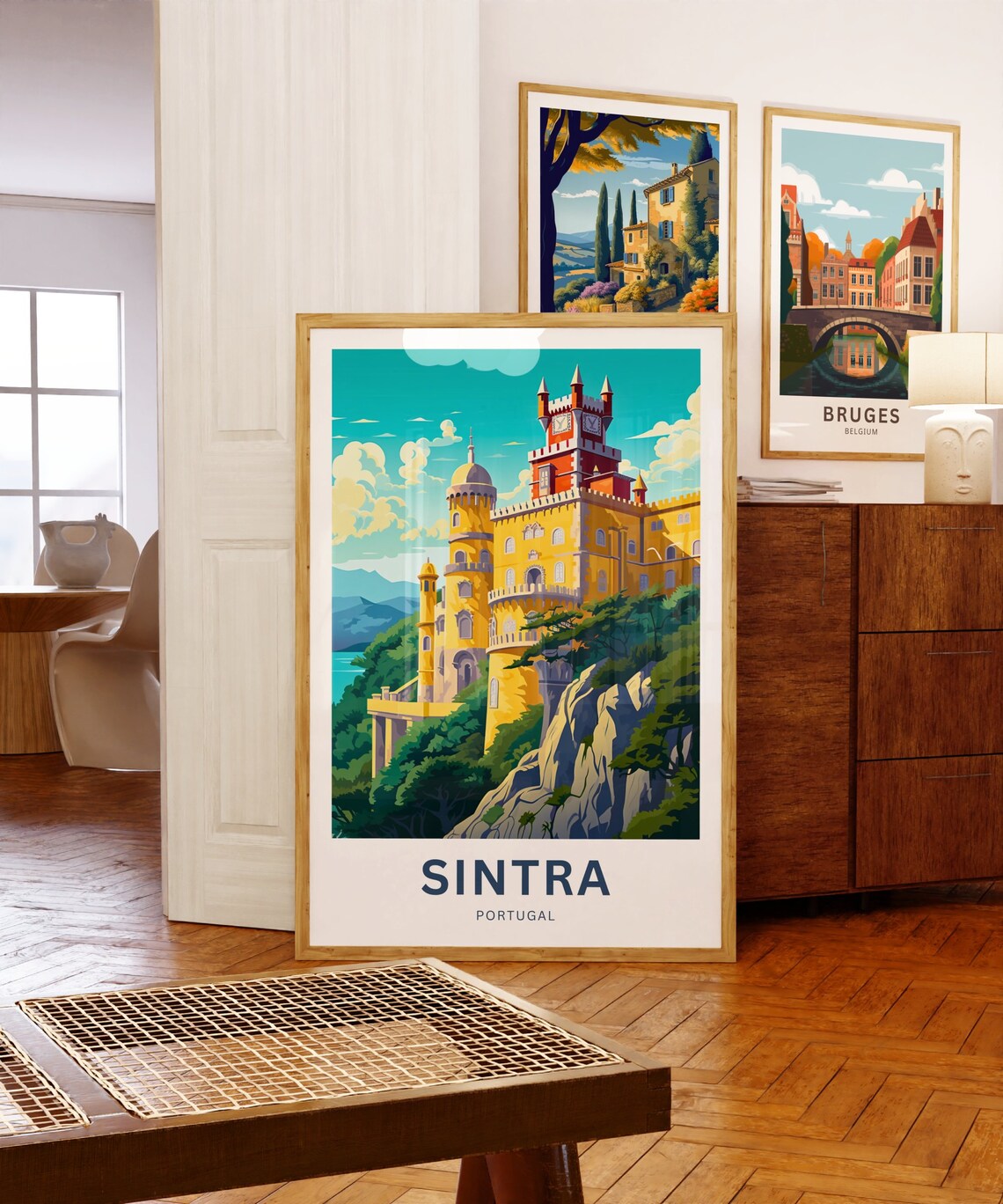 Sintra Portugal Pena Palace Colorful Castle Personalized Travel Poster - Image 5