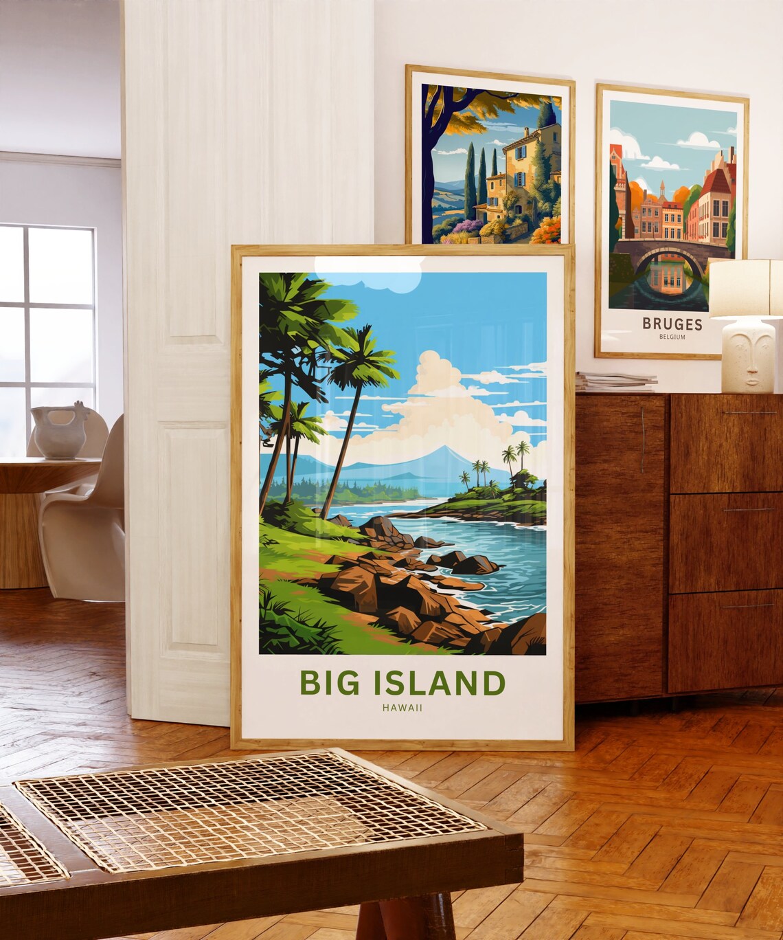 Personalized Big Island Hawaii Rocky Coast Custom Travel Poster - Image 5