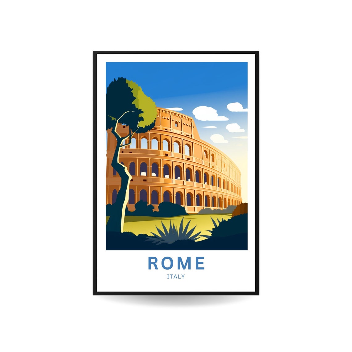 Rome Italy Colosseum Ancient Amphitheater Retro Travel Poster - Image 2