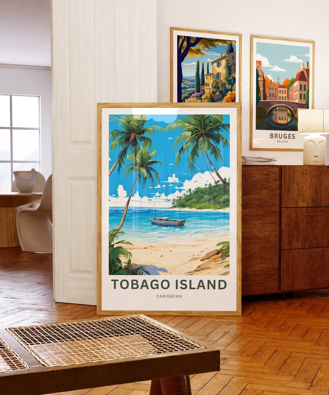 Personalized Tobago Island Beach Custom Text Caribbean Travel Poster - Image 5