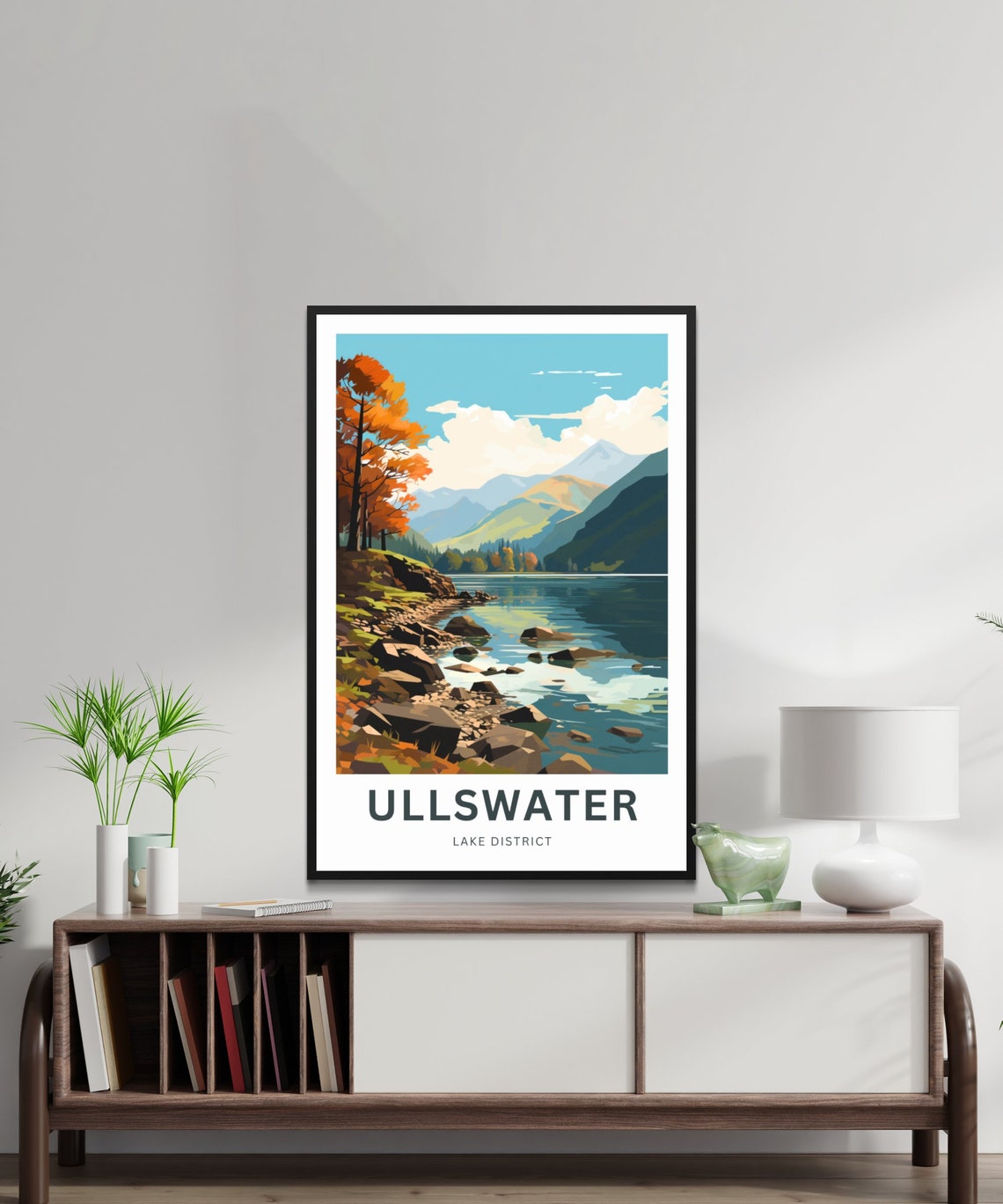 Personalized Ullswater Lake District Autumn Lakeside Travel Poster - Image 2
