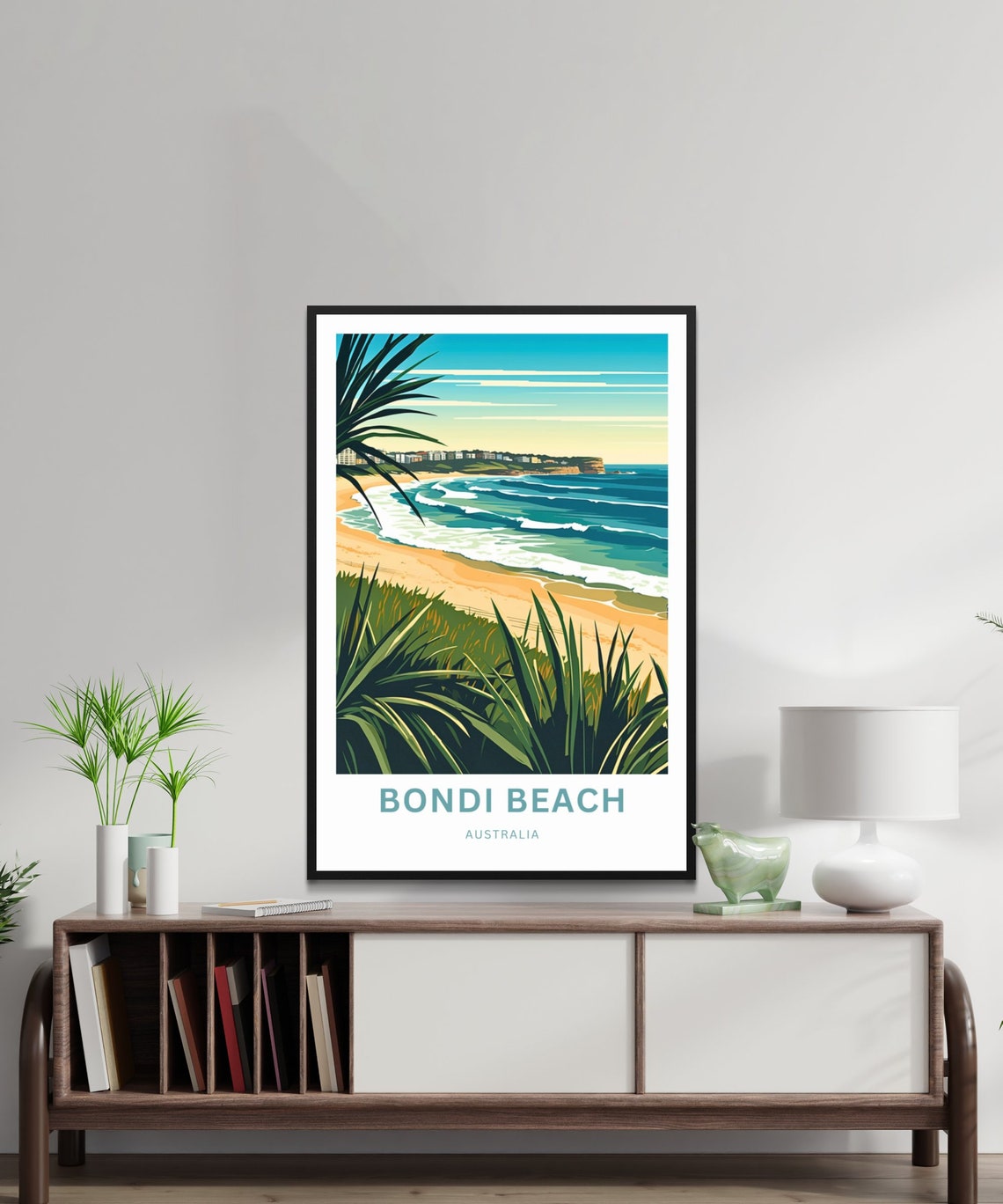 Bondi Beach Australia Surf Coast Morning Wave Custom Travel Poster - Image 3