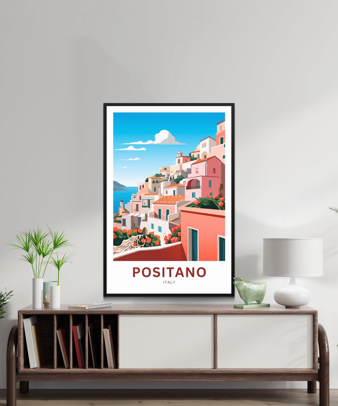 Personalized Positano Italy Amalfi Cliffside Village Gift Poster - Image 2