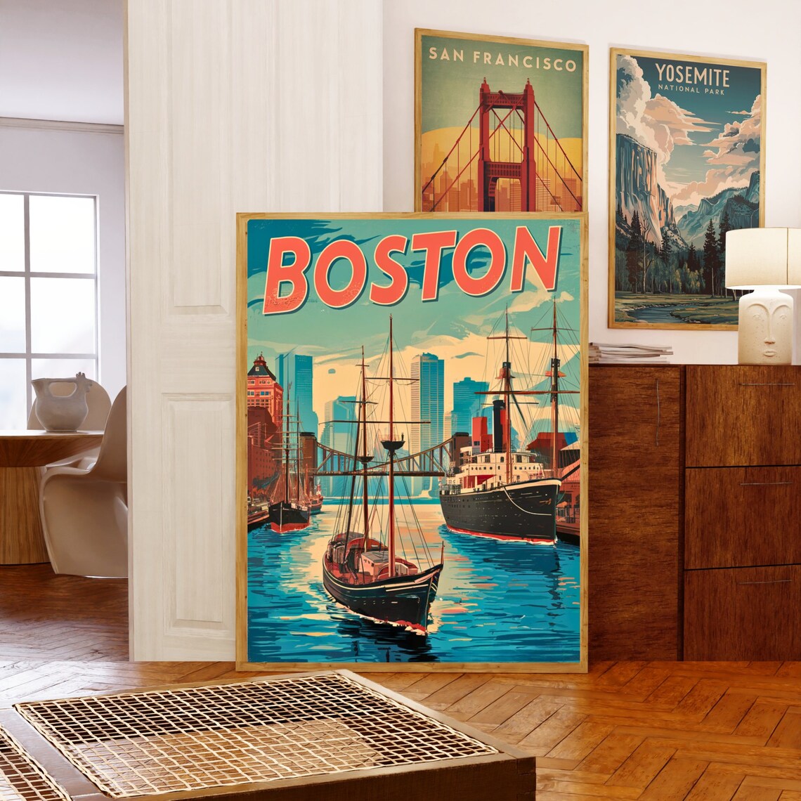 Boston Vintage Travel Poster, United States Art Print - Image 5