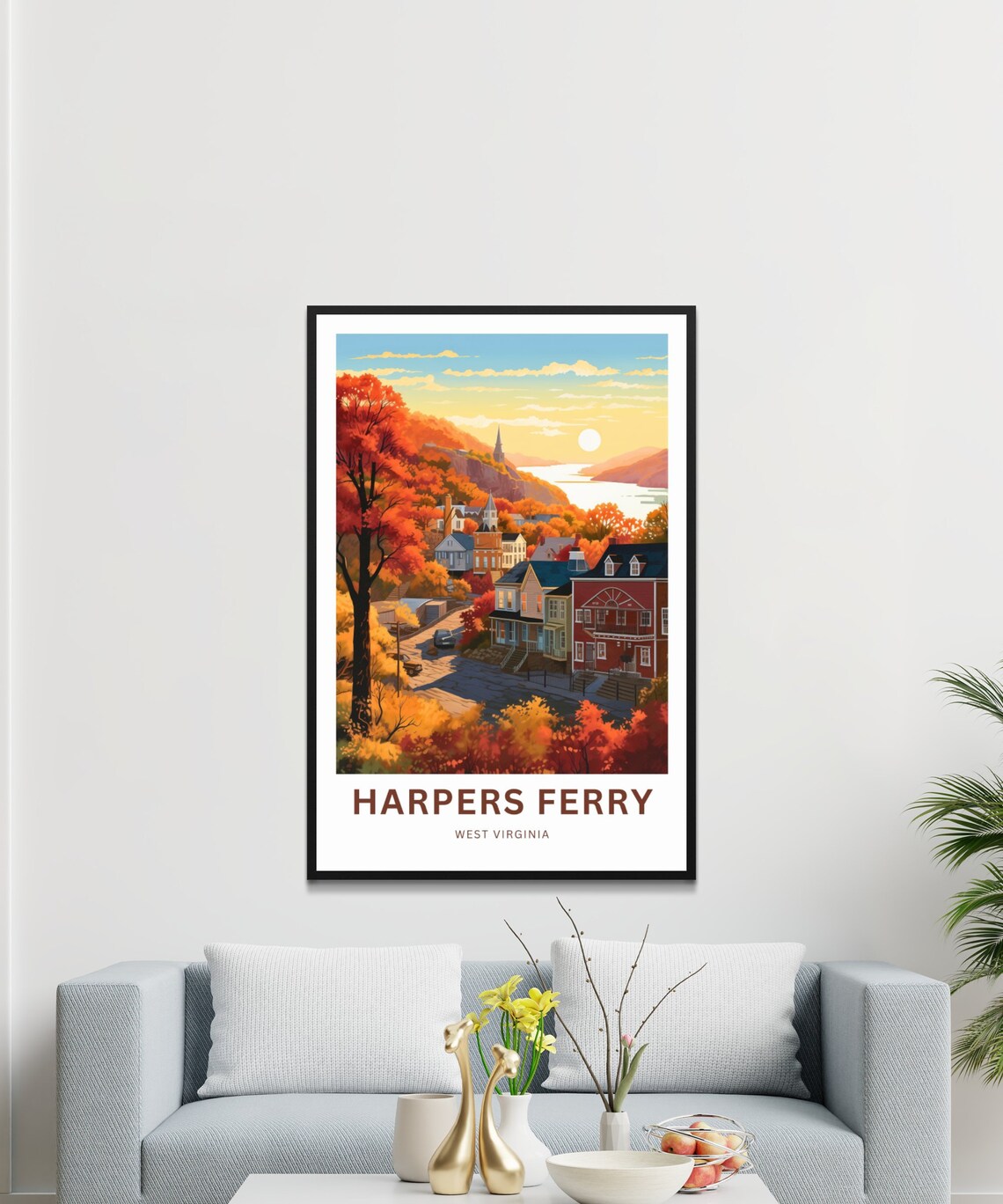 Harpers Ferry Travel Poster, West Virginia View - Image 3