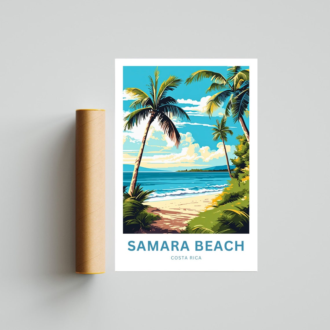 Samara Beach Travel Print Samara Beach Poster Costa Rica Wall Art Framed Present Gift Costa Rica Present - Image 4