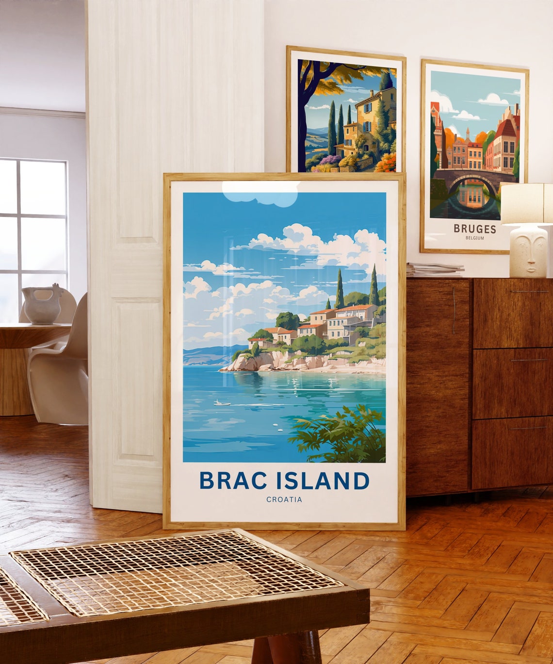 Brac Island Croatia Personalized Cliffside Village Sea Poster - Image 5