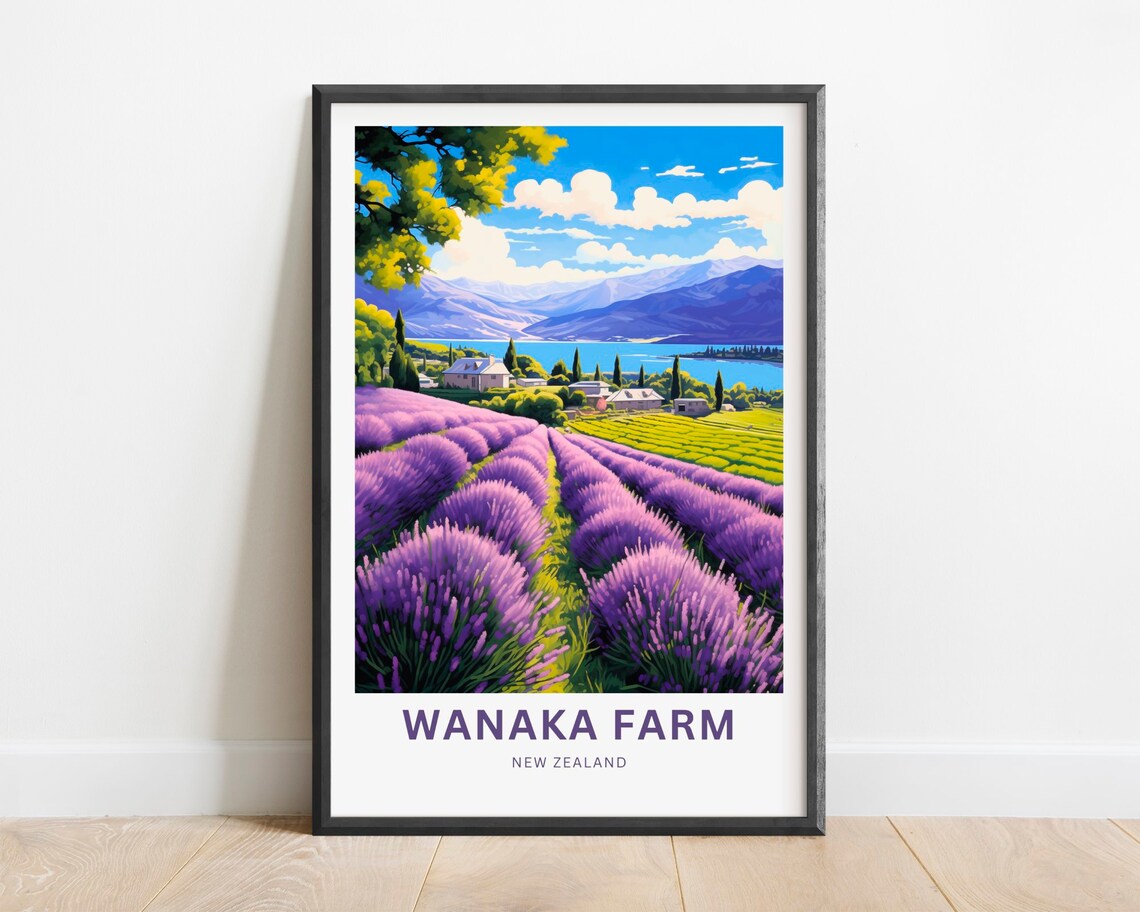 Wanaka Farm New Zealand Lavender Lake Farm Scenic View Poster