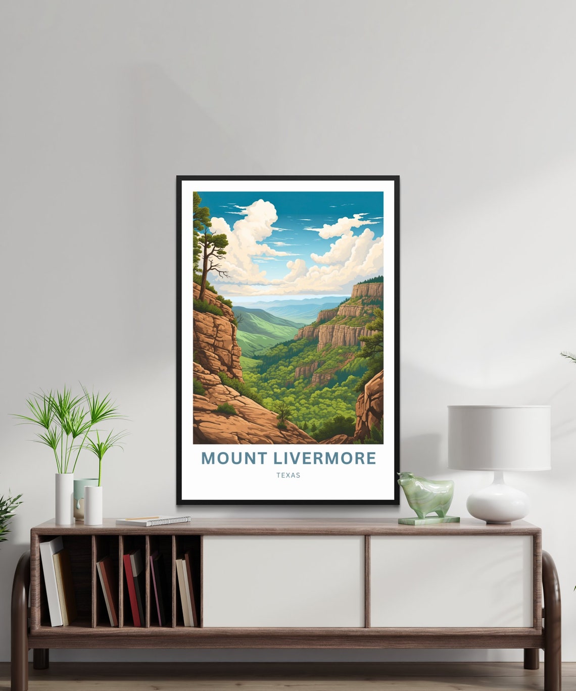 Personalized Mount Livermore Texas Canyon Custom Travel Poster - Image 3