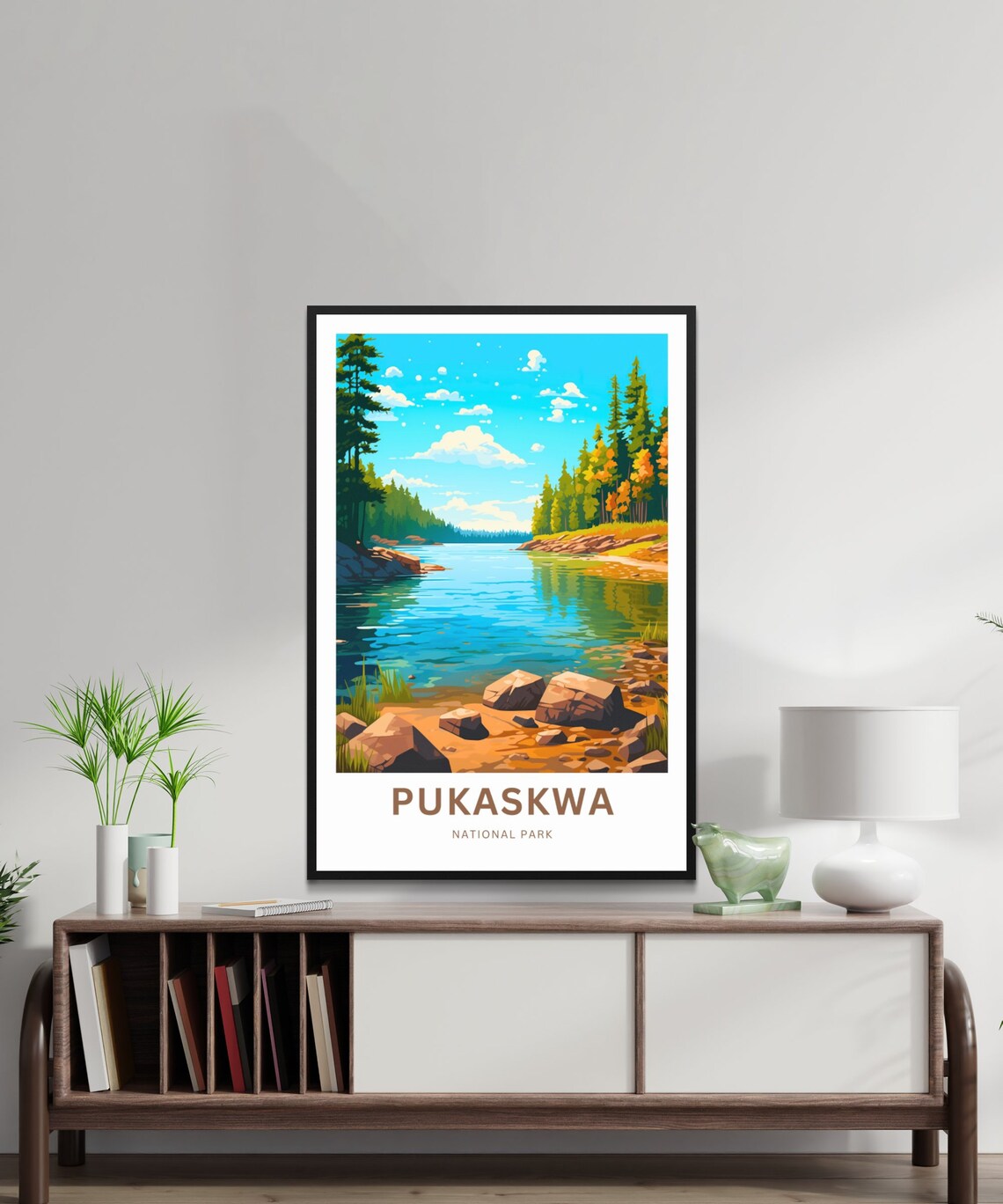 Pukaskwa National Park Lake Rocky Shoreline Pine Forest Poster - Image 2