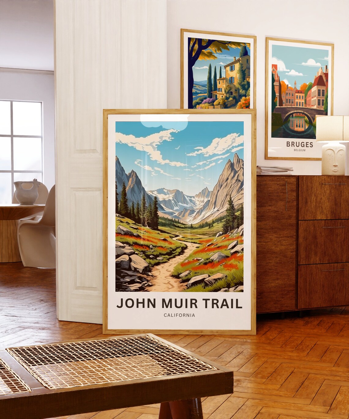 John Muir Trail California Wildflower Valley Granite Peaks Travel Poster - Image 5