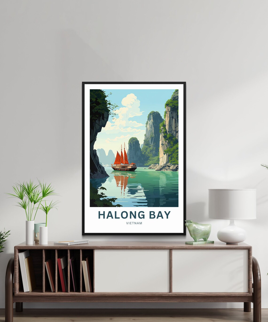 Halong Bay Travel Poster, Vietnam Wall Art - Image 2