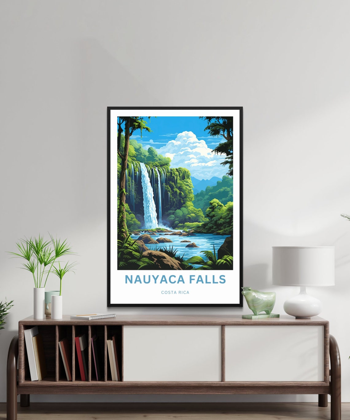 Nauyaca Falls Costa Rica Jungle Waterfall River Rocks Travel Poster - Image 2
