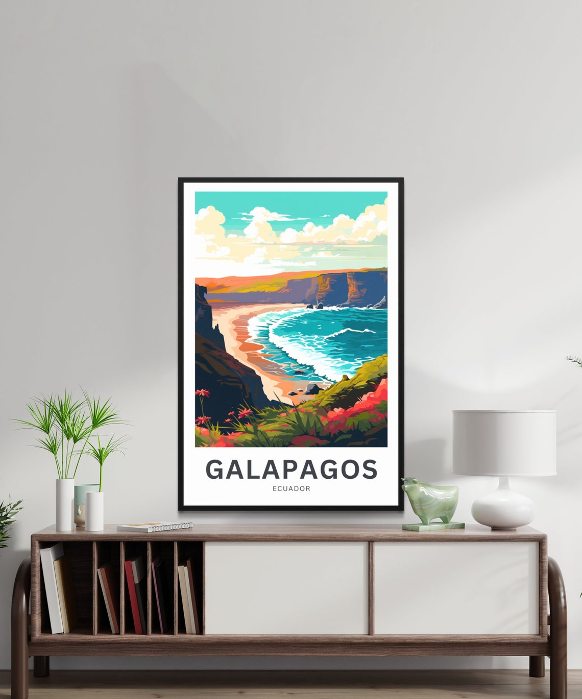 Galapagos Island Travel Print Galapagos Island Poster Ecuador Wall Art Framed Present Gift Ecuador Present - Image 2