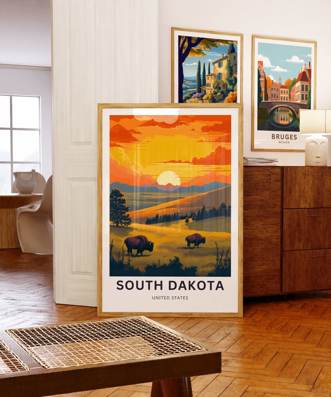 South Dakota Travel Poster, United States Wall Art - Image 5