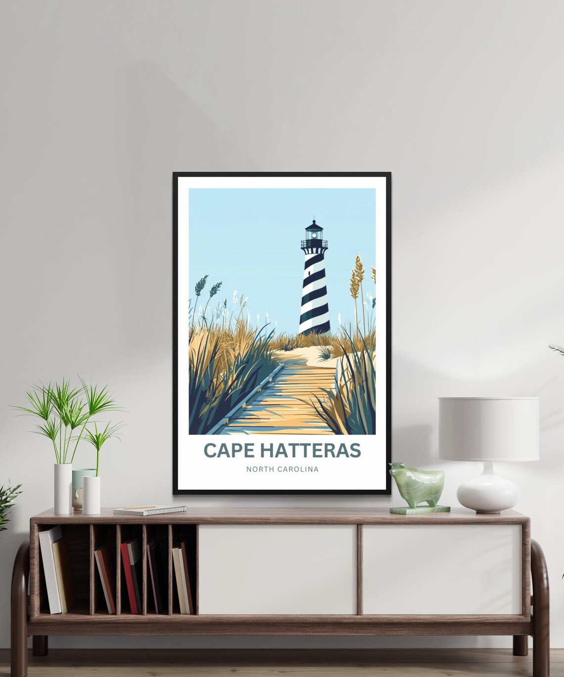 Cape Hatteras North Carolina Lighthouse Dune Boardwalk Travel Poster - Image 3
