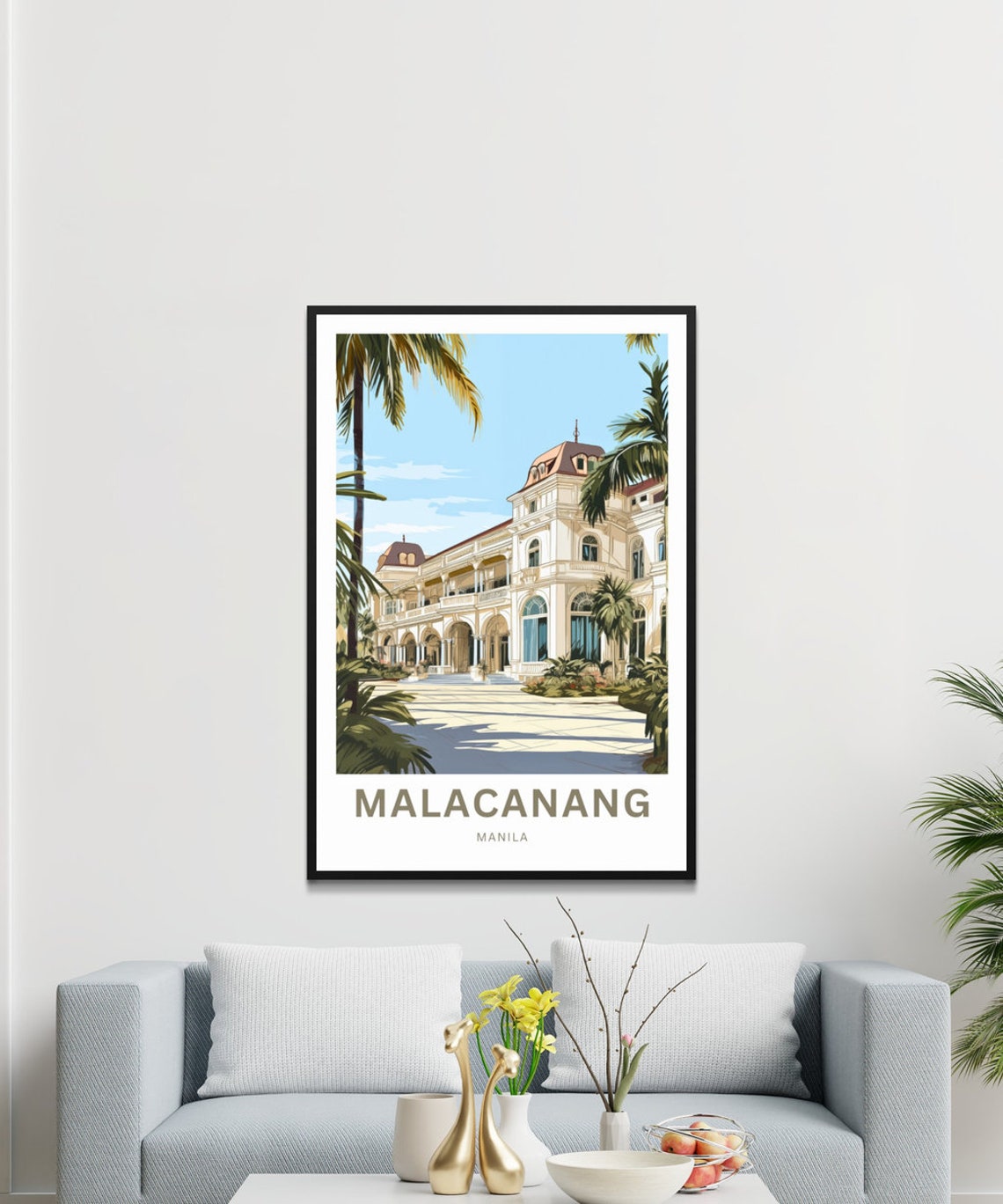Malacanang Manila Philippines Personalized Palm Arcade Poster - Image 3