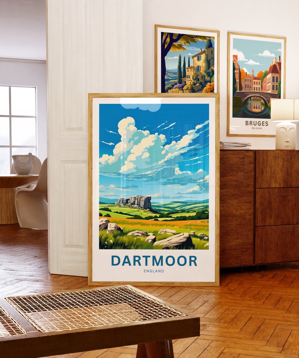 Dartmoor England Granite Tor Moorland Personalized Travel Poster - Image 5