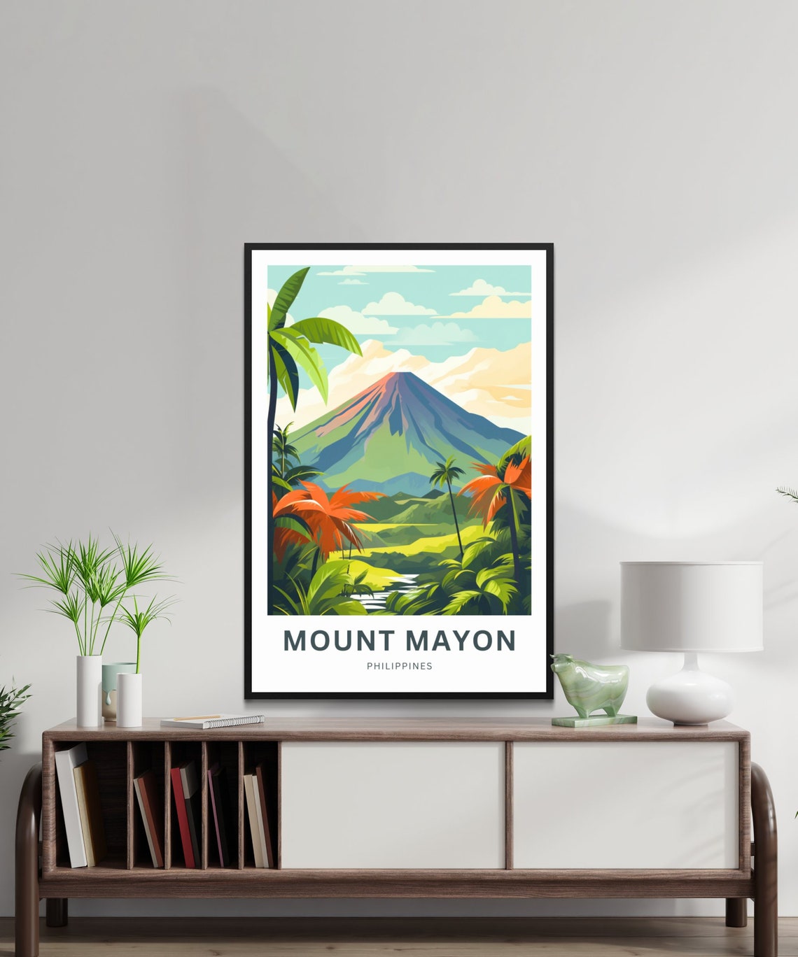 Mount Mayon Philippines Perfect Volcano Cone Tropical Poster - Image 2