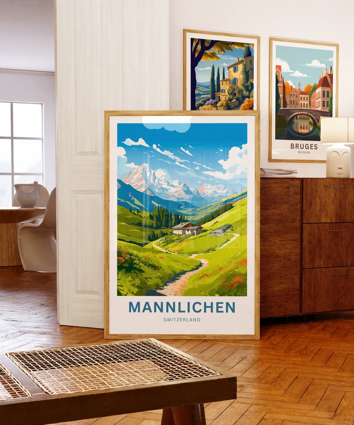 Personalized Mannlichen Switzerland Chalet Trail Travel Poster - Image 5