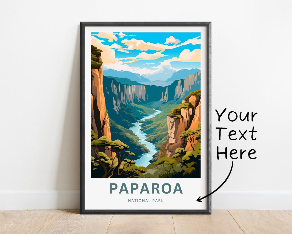 Personalized Paparoa National Park Green Canyon Gorge Travel Poster