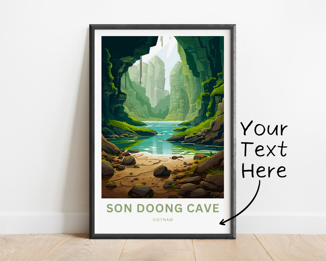 Son Doong Cave Vietnam Personalized Underground River Canyon Poster