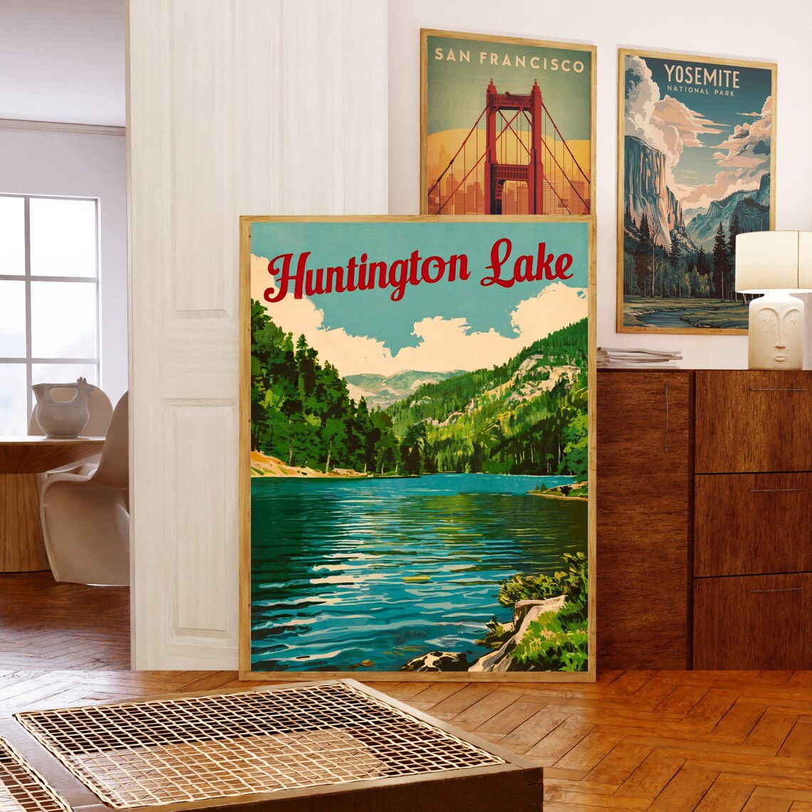Huntington Lake California Pine Forest Alpine Lake Travel Poster - Image 5