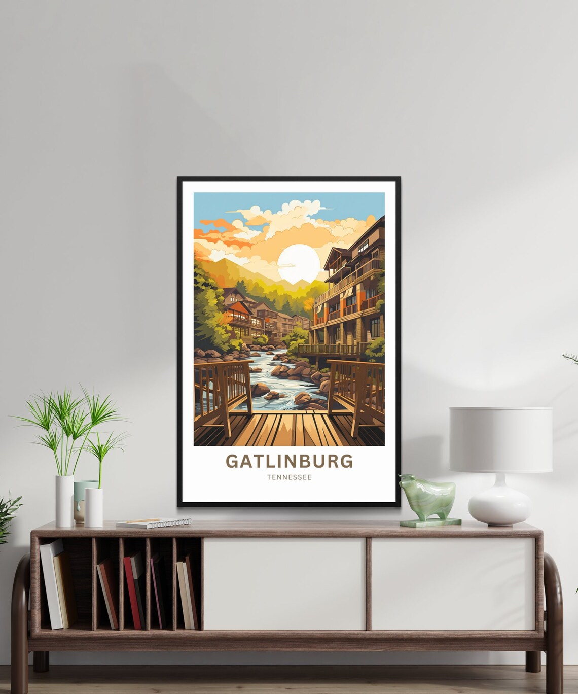 Personalized Gatlinburg Travel Poster, Tennessee Wall Art - Image 2
