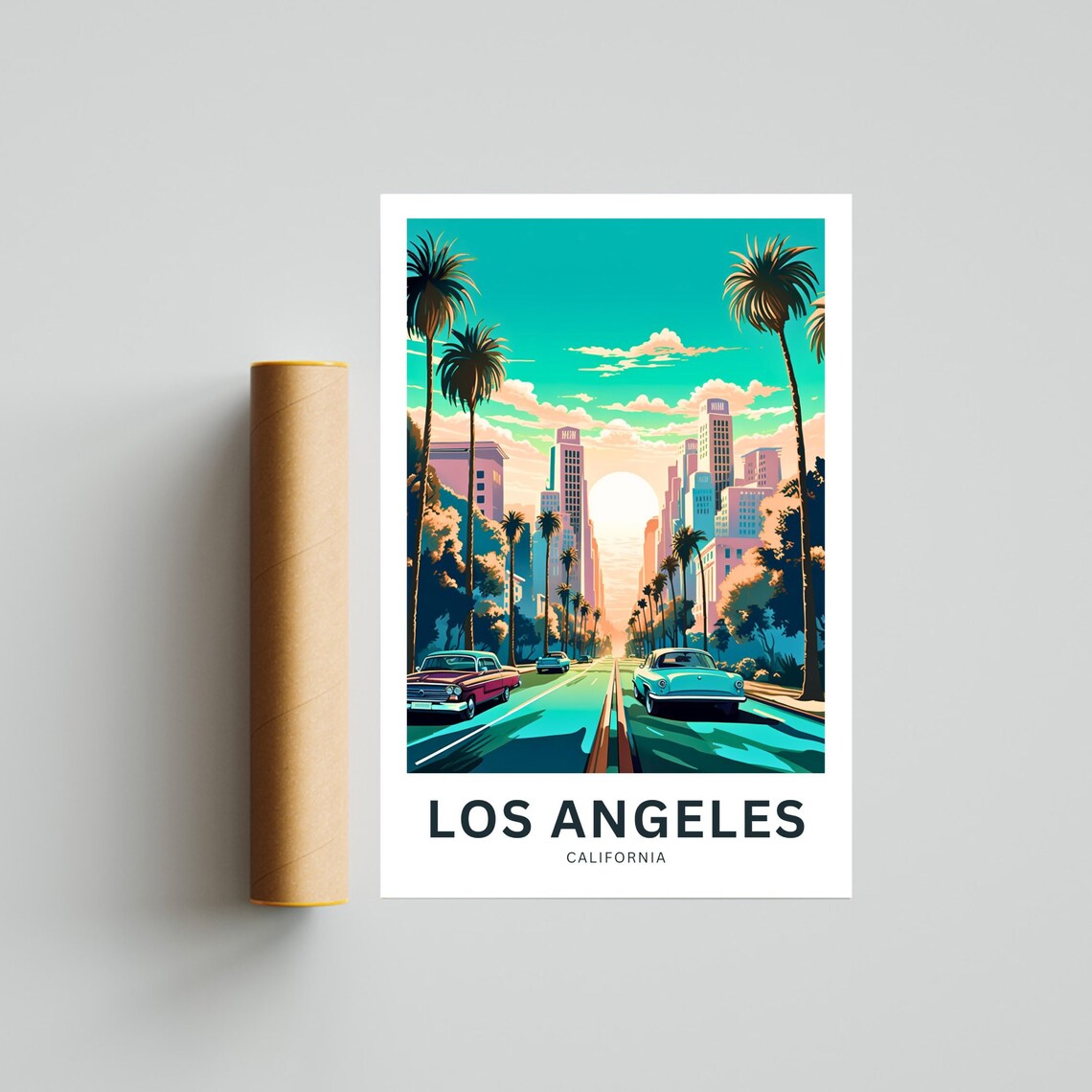 Custom Los Angeles Travel Print - Personalized - Image 4