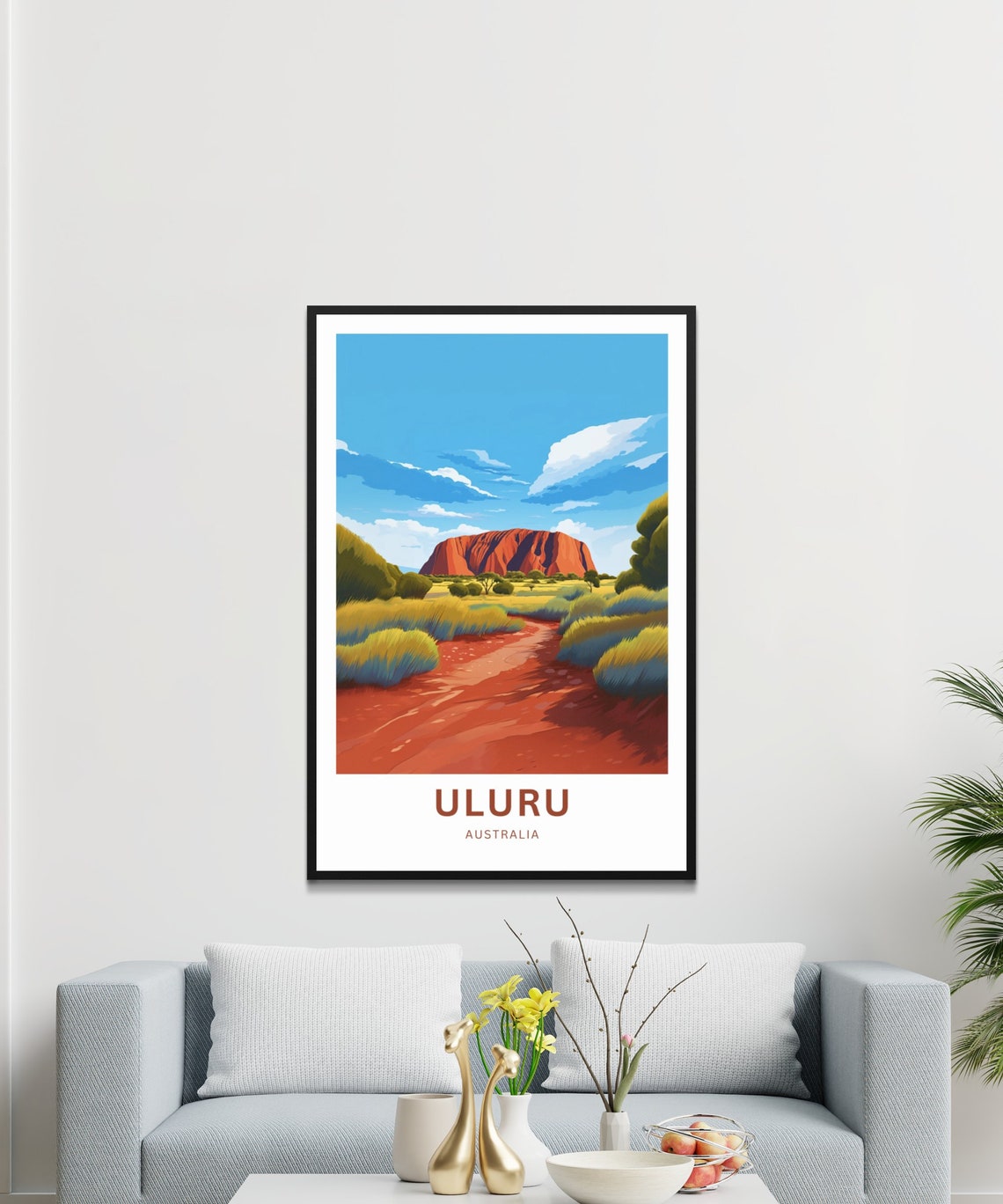 Uluru Australia Personalized Red Rock Outback Desert Travel Poster - Image 3