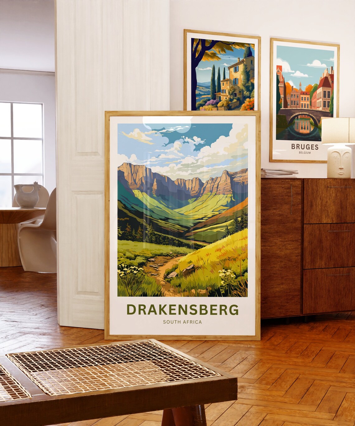 Drakensberg Travel Poster, South Africa Wall Art - Image 5