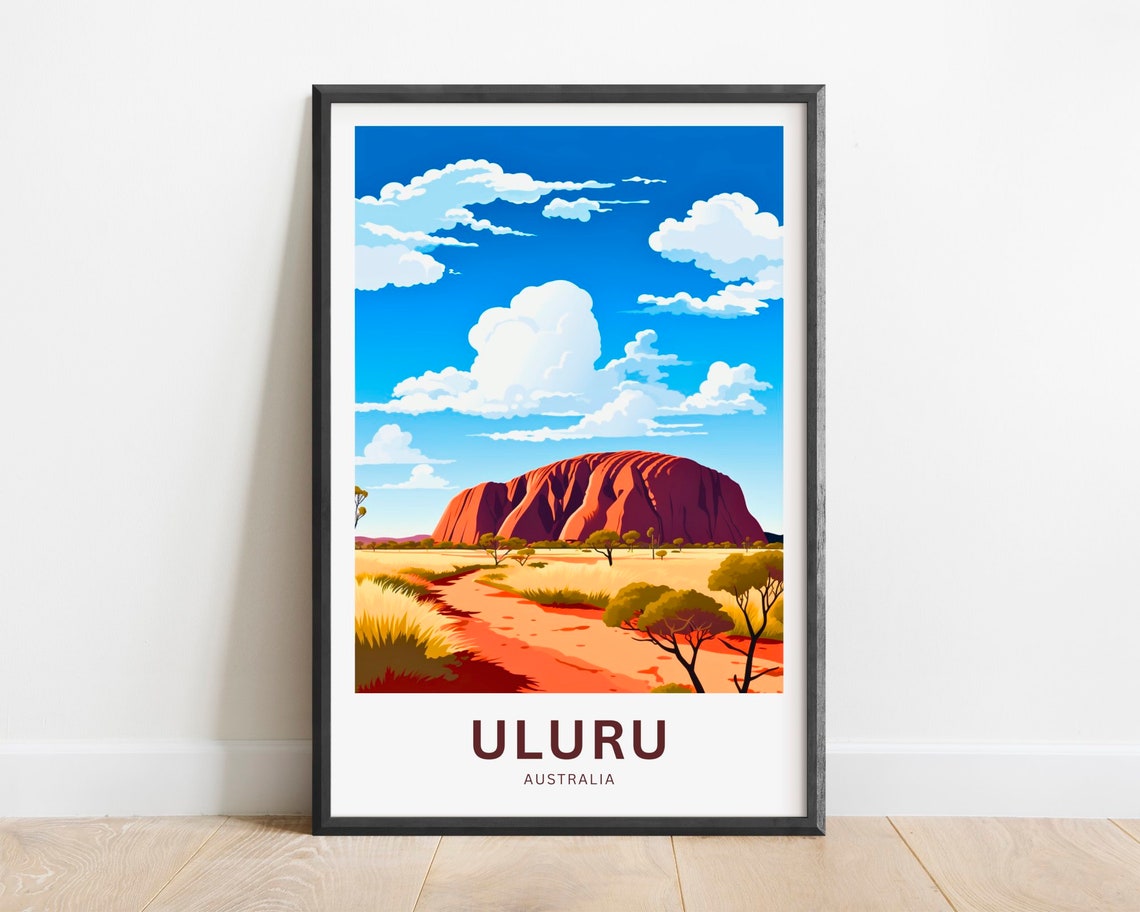 Uluru Ayers Rock Australia Red Desert Sacred Monolith Poster