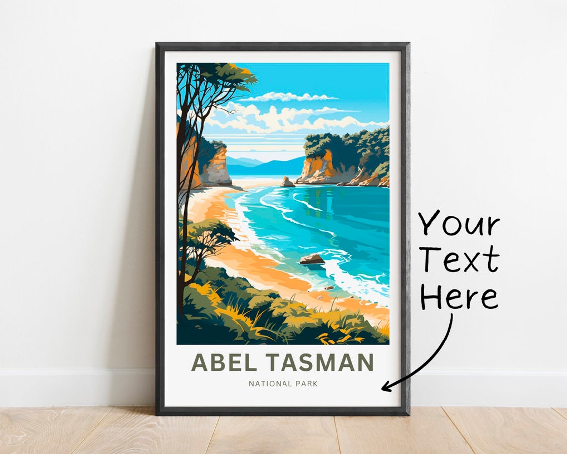 Abel Tasman National Park Sandy Cove Turquoise Custom Poster