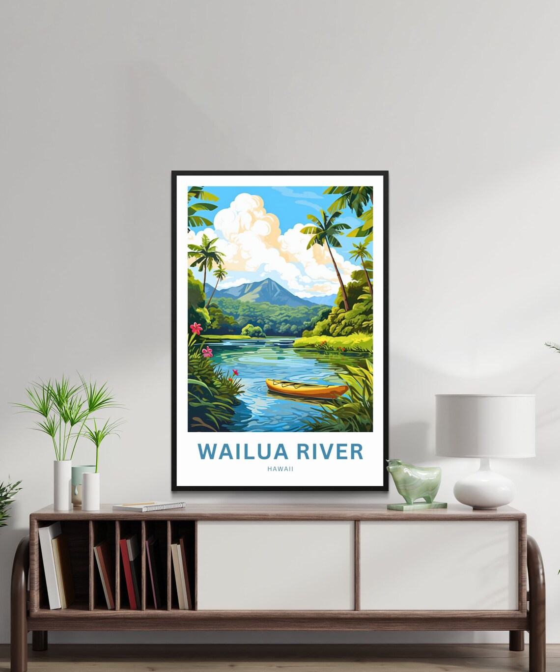 Wailua River Travel Poster, Hawaii Wall Art - Image 2
