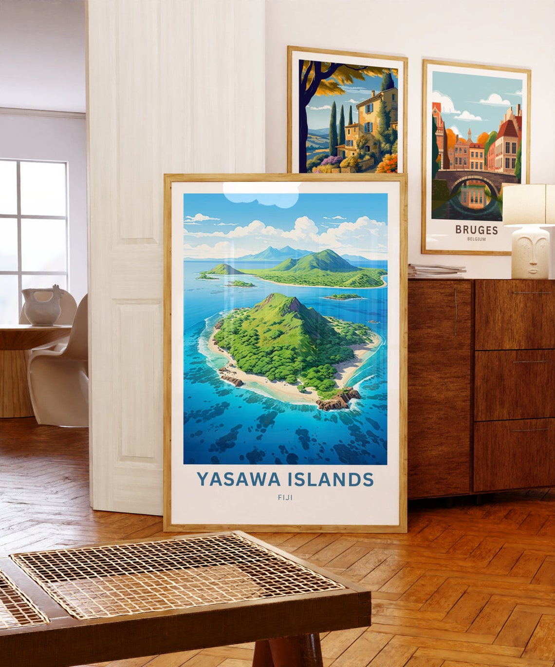 Yasawa Islands Personalized Fiji Tropical Aerial Island Art Poster - Image 5