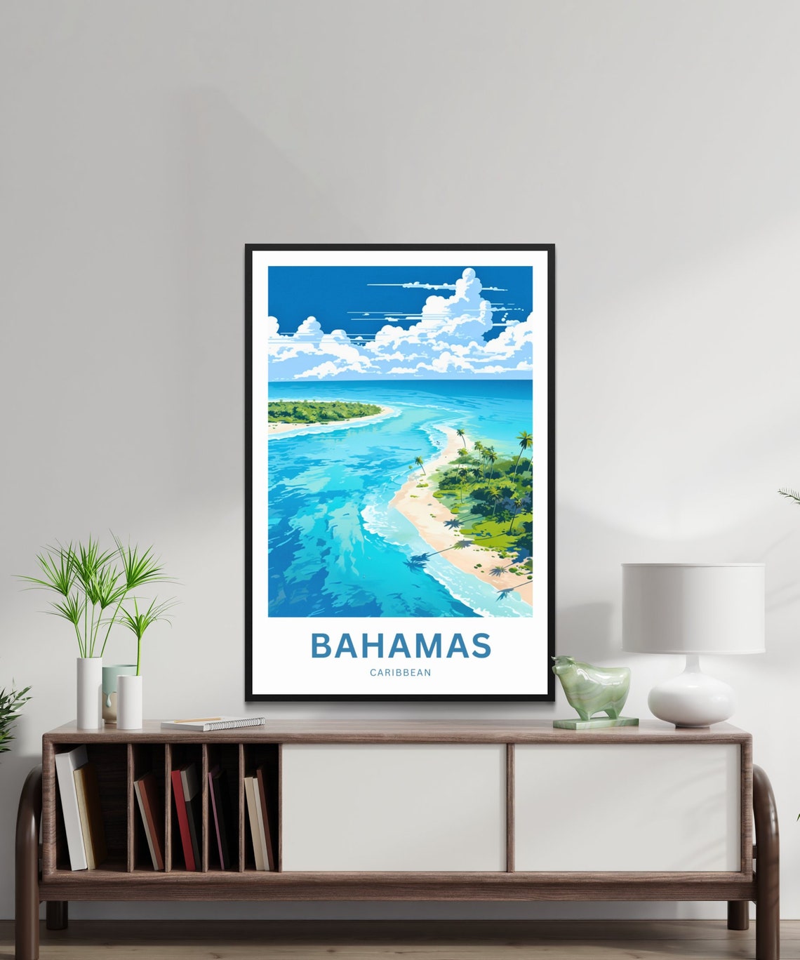 Bahamas Travel Print Bahamas Poster Caribbean Wall Art Framed Present Gift Caribbean Present - Image 2