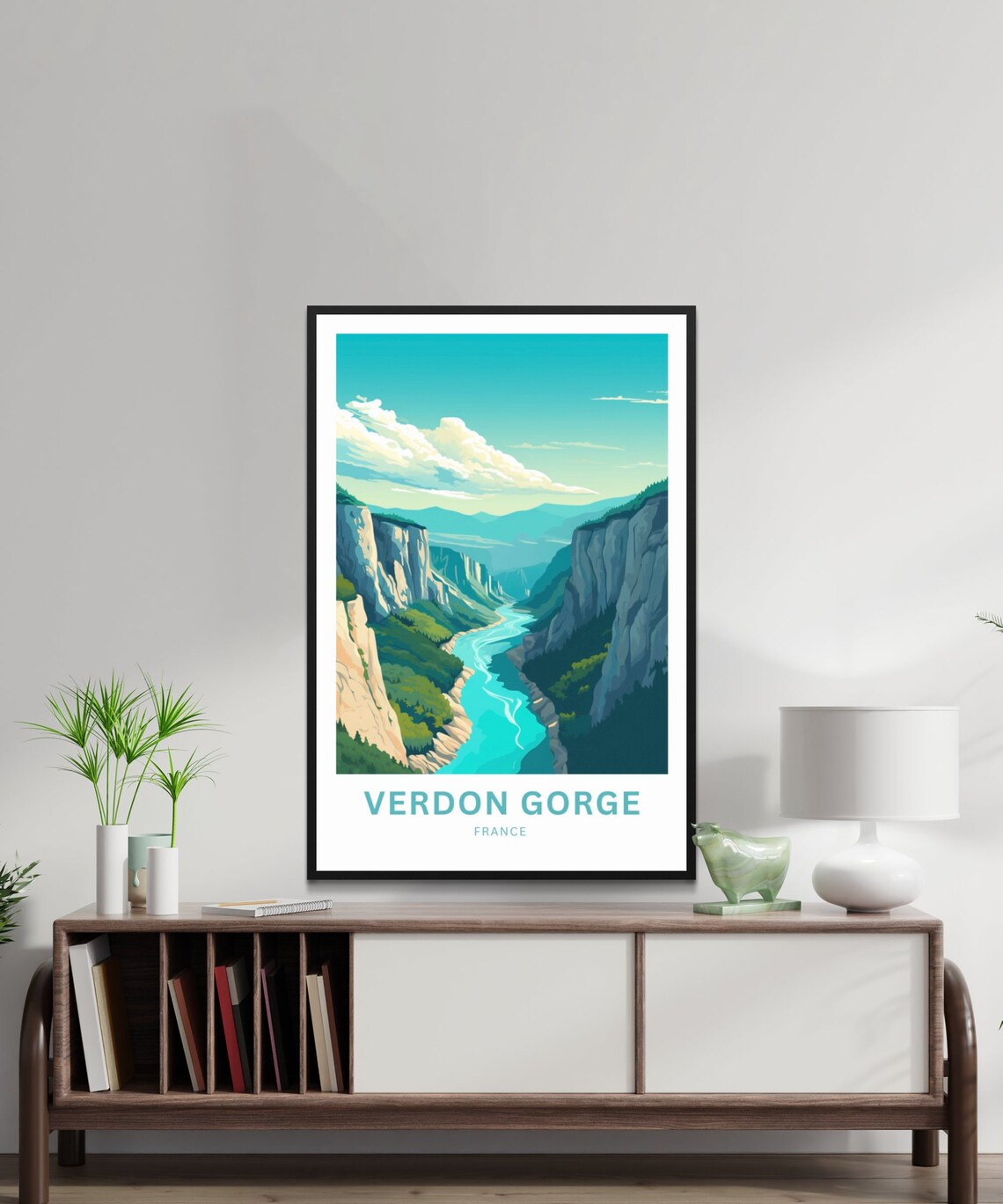 Verdon Gorge France Personalized Turquoise River Canyon Travel Poster - Image 2