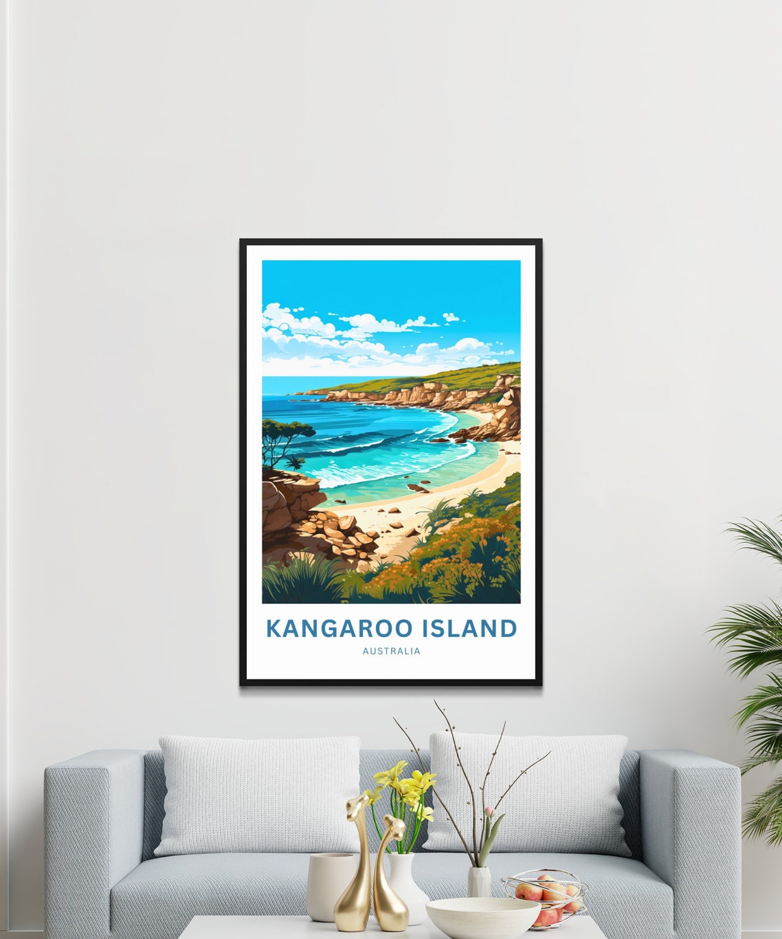 Kangaroo Island Travel Print Kangaroo Island Poster Australia Wall Art Framed Present Gift Australia Present - Image 3