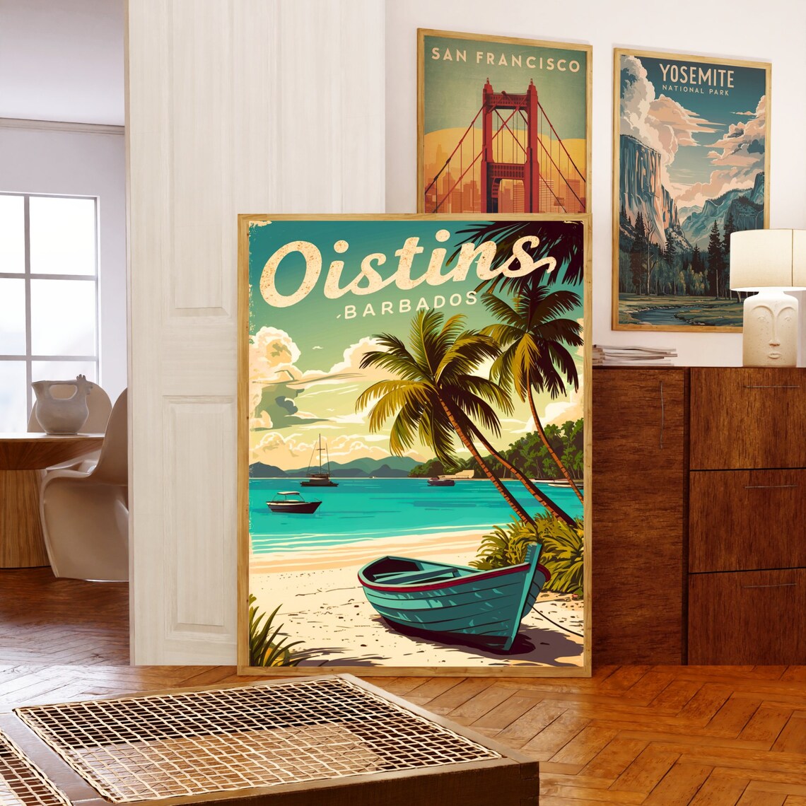 Oistins Vintage Travel Poster, Barbados Art Print - Image 5