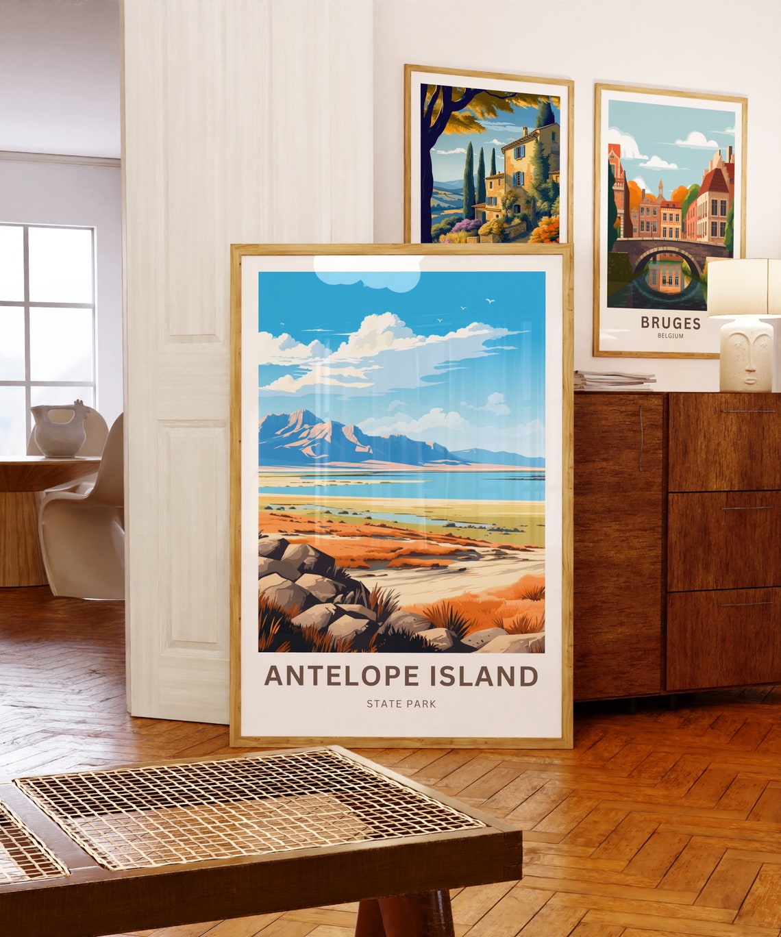 Personalized Antelope Island Travel Print Antelope Island Poster Utah Wall Art Framed Present Gift Utah Present - Image 5